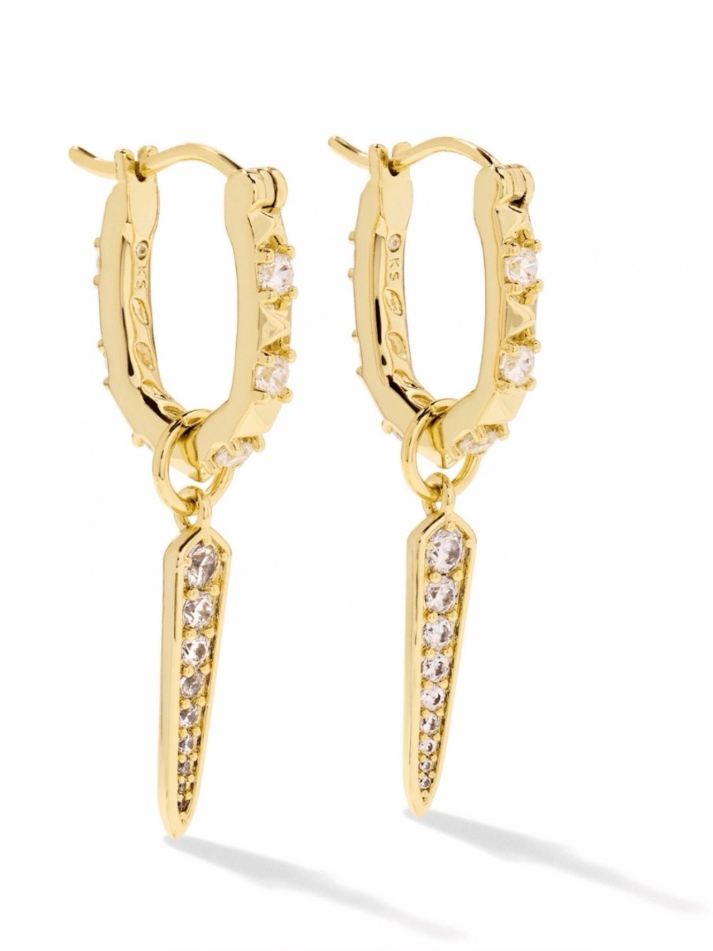 NWT Kendra Scott Fate Charm Huggie Earrings